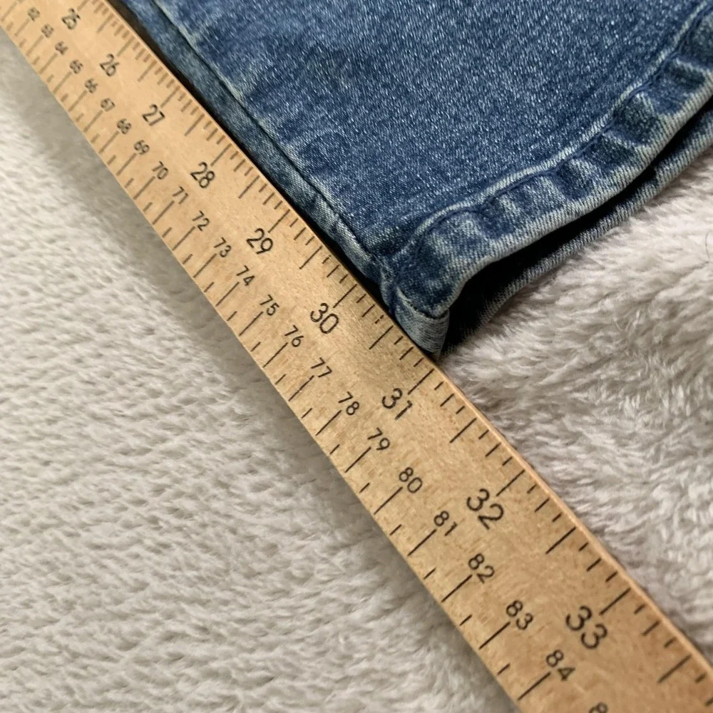 Vintage St Johns Bay Jeans Womens 12 Blue Stonewash High Rise Straight 30x31 NEW